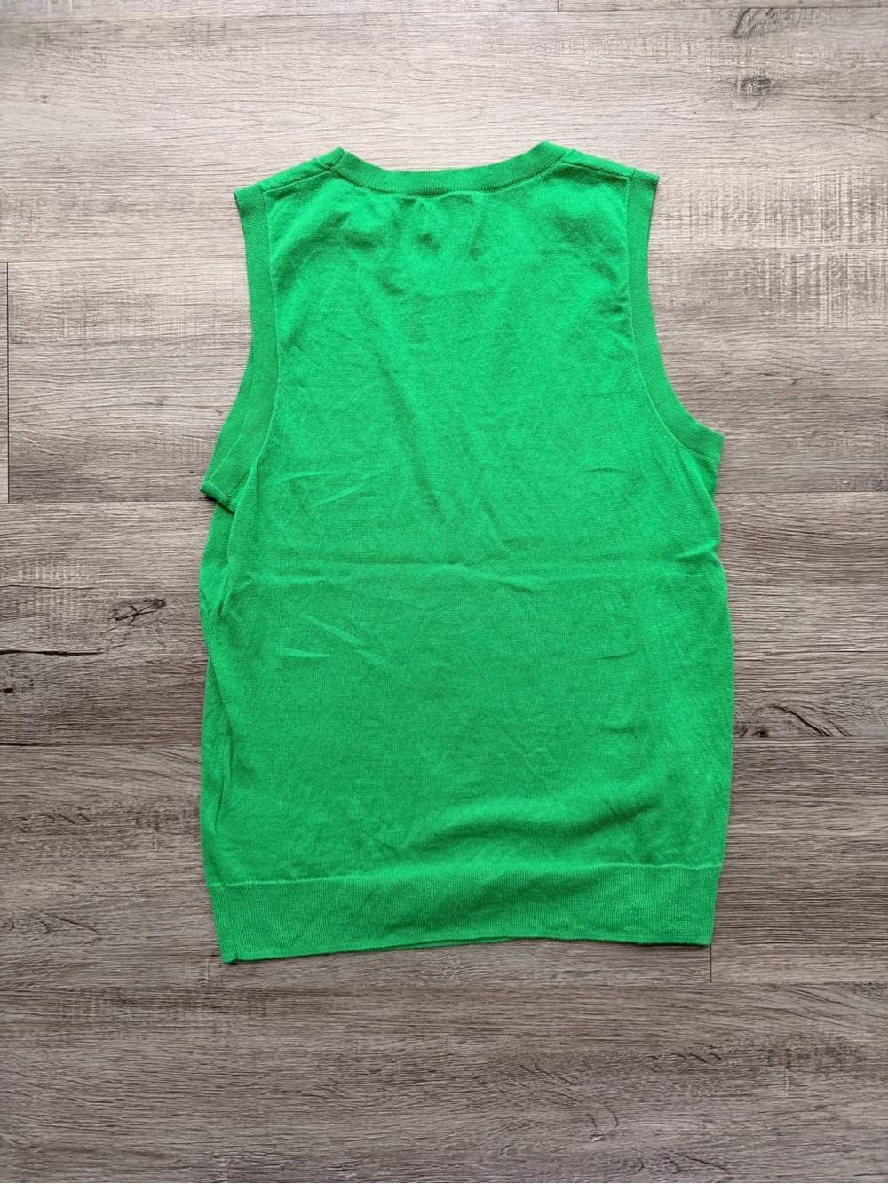 J. Crew Bright Shamrock Green Sleeveless Sweater Tank Top - Picture 2 of 4